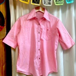cute vintage cowboy style pink shirt